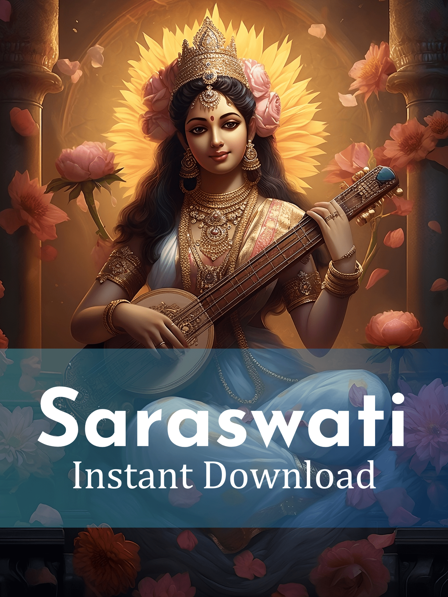 Saraswati- Digital Illustration